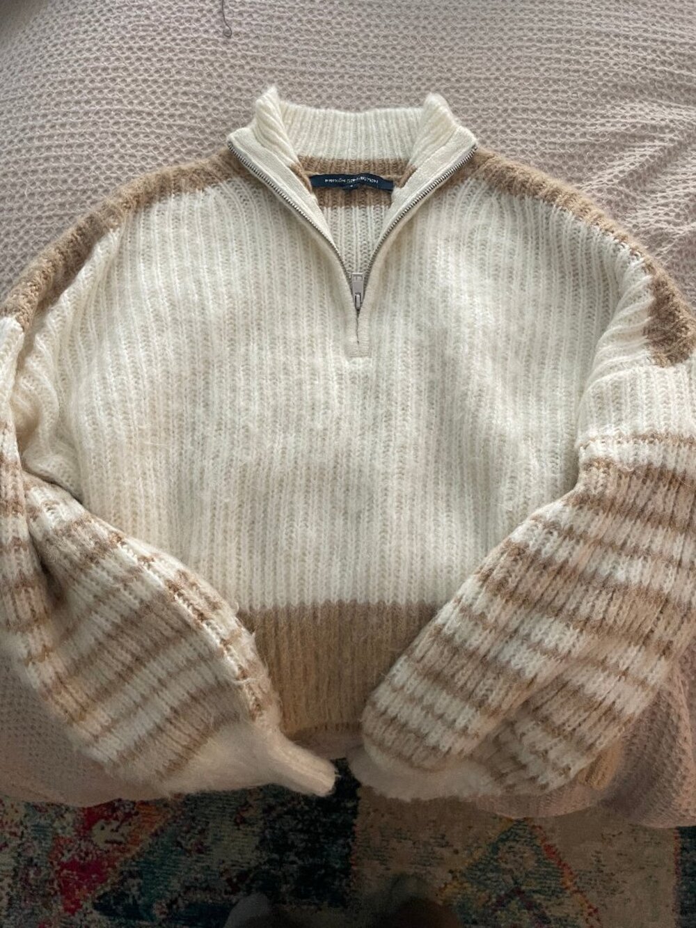 FRENCH CONNECTION quarter zip sweater